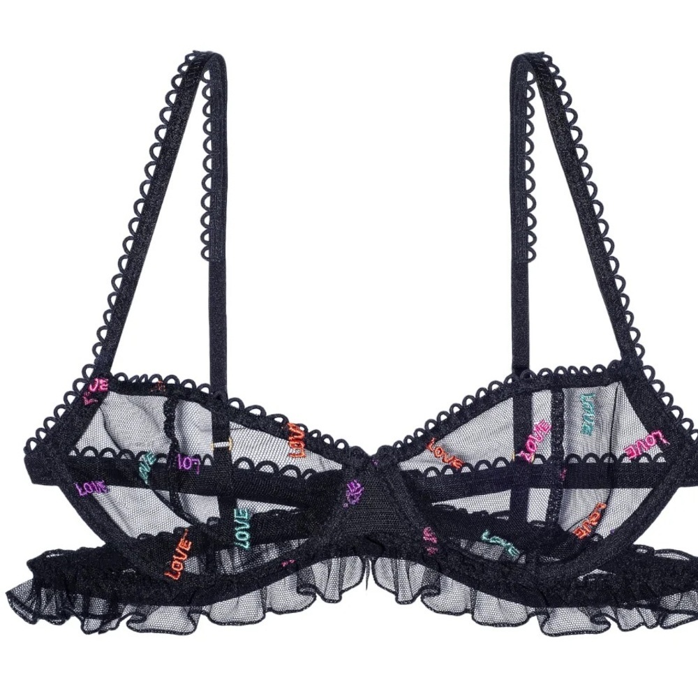 Anthropologie Le petit TROU medium live cut thrills bra new  Lace Embroidered